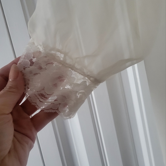 Vintage Frederick's of Hollywood lace sheer white robe negligee cover - Picture 4 of 13